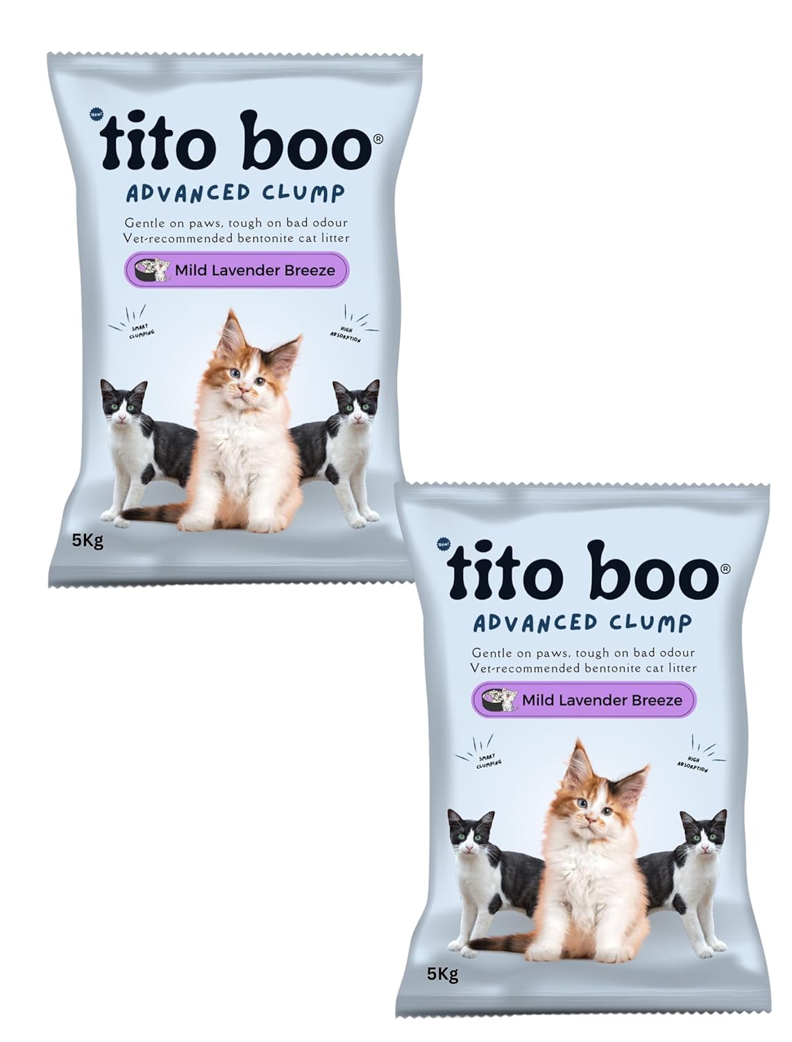 Tito Boo Advanced Clump Bentonite Cat Litter Lavender - Image 2