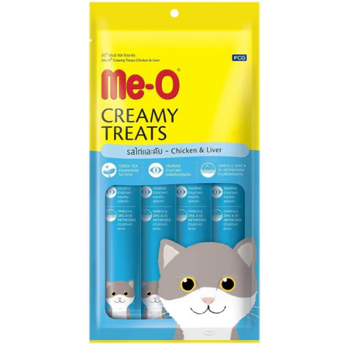Me-O Creamy Treats Chicken & Liver Flavor 4 Tubes