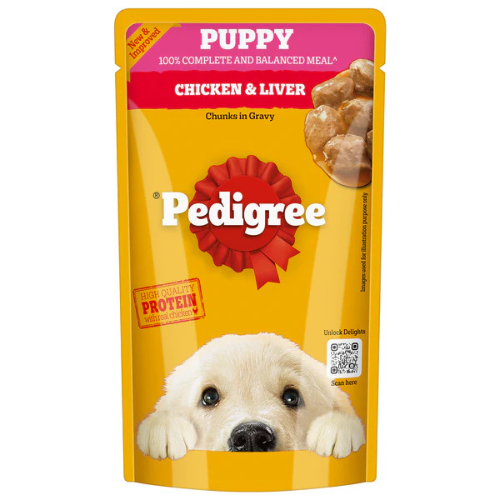 Pedigree Puppy Chicken & Liver Chunks in Gravy