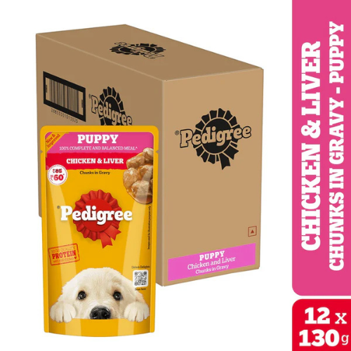 Pedigree Puppy Chicken & Liver Chunks in Gravy - Image 2
