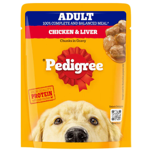 Pedigree Adult Chicken & Liver Chunks in Gravy