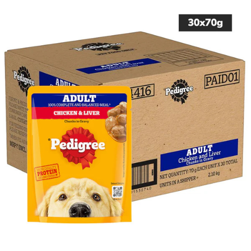 Pedigree Adult Chicken & Liver Chunks in Gravy - Image 3