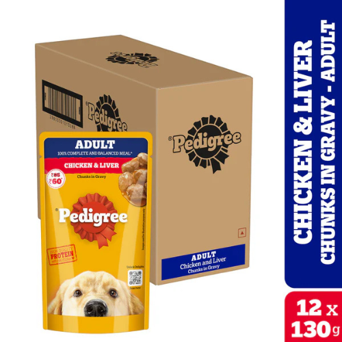 Pedigree Adult Chicken & Liver Chunks in Gravy - Image 2