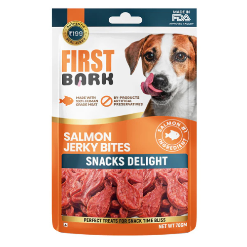 First Bark Jerky Salmon Jerky Bites